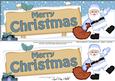 Christmas Santa Signpost Large Dl Easicut 3D Decoupage