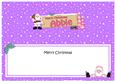 Xmas Abbie Santa Signpost Large Dl Matching Insert