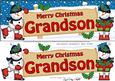 Xmas Grandson Snowmen Signpost Large Dl Easicut 3D Decoupa