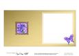 Pretty Violas & Butterfly Round Edged Shaped Matching Insert