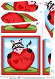 Debra Zebra's Love Heart Fan Pyramage Topper