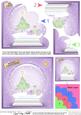 Xmas Trees & Presents Snowglobe Shell Edged Stacker