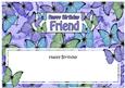 Birthday Friend Butterflies Large Dl Matching Insert