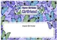 Birthday Girlfriend Butterflies Matching Large Dl Insert