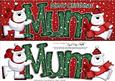Large Dl Xmas Mum Polar Bears Quick Card 3D Decoupage
