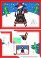 A5 Xmas Sledging Scottie Dog Scallop Corner Side Stacker