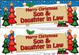 Xmas Son & Daughter in Law Trees Signpost Large Dl