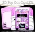 3D Xmas Santa Express Pop Out Card Kit