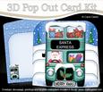 3D Xmas Santa Express Pop Out Card Kit