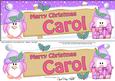 Xmas Carol Penguins Signpost Large Dl Easicut Decoupage