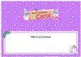 Xmas Carol Penguins Signpost Large Dl Matching Insert