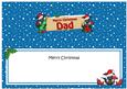 Xmas Dad Scottie Dog Signpost Large Dl Matching Insert