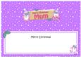 Xmas Mum Penguins Signpost Large Dl Matching Insert
