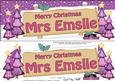 Xmas Mrs Emslie Trees Signpost Large Dl Easicut Decoupage