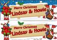 Xmas Lindsay & Howie Signpost Lge Dl Easicut Decoupage