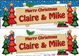 Xmas Claire & Mike Signpost Lge Dl Easicut Decoupage