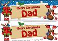 Xmas Dad Rudolph Signpost Large Dl Easicut 3D Decoupage