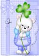 Teddy Ed's Good Luck Clover A4 Card Topper
