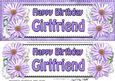Large Dl Birthday Girlfriend Daisies Floral 3D Decoupage