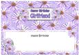 Birthday Girlfriend Daisies Floral Large Dl Matching Insert