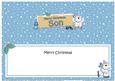 Xmas Son Polar Bear Signpost Large Dl Matching Insert