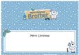 Xmas Brother Polar Bear Signpost Large Dl Matching Insert