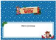 Xmas Wife Gigi Horse Signpost Large Dl Matching Insert
