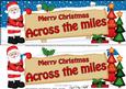 Xmas Across the Miles Santa Signpost Lge Dl Easicut Decoupag