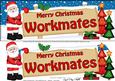 Xmas Workmates Santa Signpost Lge Dl Easicut Decoupag