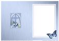 Fancy Cross Butterfly Blues Pyramid Matching Insert