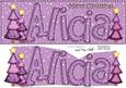 Merry Christmas Alicia Trees Large Dl & 3D Decoupage