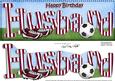 Large Dl Birthday Husband Football Card & 3D Decoupage