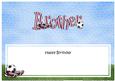 Birthday Brother Football Large Dl Matching Insert