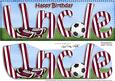 Large Dl Birthday Uncle Football Card & 3D Decoupage