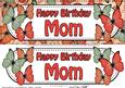 Large Dl Birthday Mom Butterflies Card & 3D Decoupage