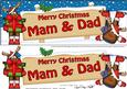 Xmas Mam & Dad Rudolph Signpost Large Dl Easicut Decoupage