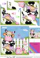Milly Moo Cow's Flowers Wavy Corner Side Stacker Topper
