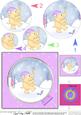 Cute Xmas Elephant Circle Pyramage Topper
