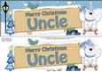 Xmas Uncle Polar Bear Signpost Large Dl Easicut 3D Decoupage
