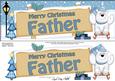 Xmas Father Polar Bear Signpost Large Dl Easicut Decoupage