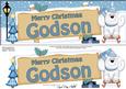 Xmas Godson Polar Bear Signpost Large Dl Easicut Decoupage