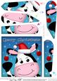 Xmas Milly Moo Cow Fun Novelty Fan Pyramage Topper