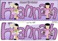 Girlz Birthday Hannah Large Dl Quick Card 3D Decoupage