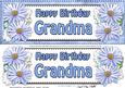 Large Dl Birthday Grandma Daisies Floral 3D Decoupage