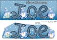 Merry Christmas Joe Penguins Large Dl & 3D Decoupage