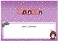 Merry Christmas Cleo Penguins Matching Large Dl Insert