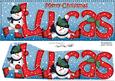 Merry Christmas Lucas Snowmen Large Dl & 3D Decoupage