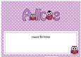 Birthday Alice Hoot Owls Large Dl Matching Insert