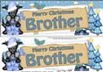 Xmas Brother Dog Signpost Large Dl Easicut 3D Decoupage