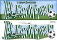 Large Dl Birthday Brother Football Card & 3D Decoupage